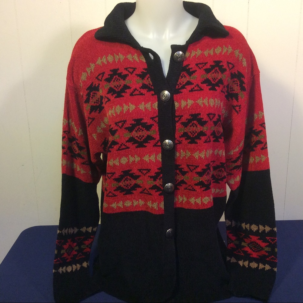 Aztec Design Vintage Cardigan Nomadic Traders Womens size medium